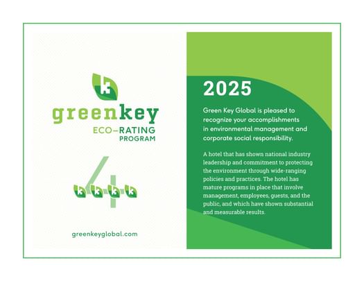 Green Key Eco-Rating Program — 4 Keys, 2025
