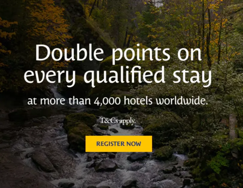 Best Western Rewards fall 2026 promotion graphic: double points on every qualified stay at more than 4,000 hotels worldwide